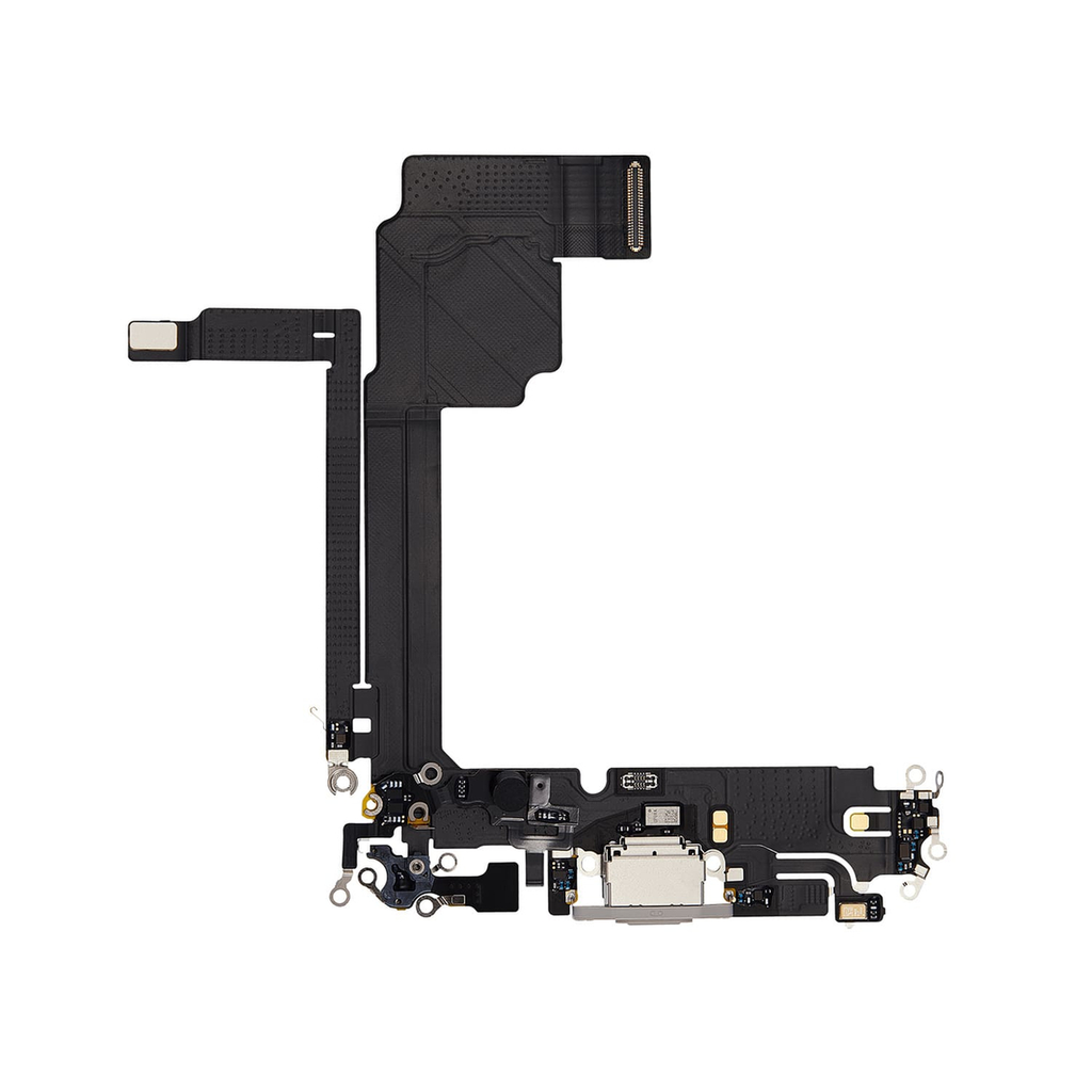 Replacement for iPhone 15 Pro Max Charging Port Flex Cable - White Titanium
