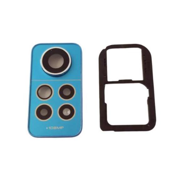 Embellecedor y Lente de Camara Trasera para Xiaomi Redmi Note 12 Pro 4G - Azul Oscuro