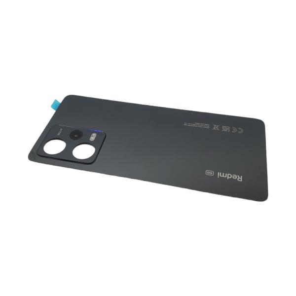 Back Battery Cover Service Pack for Xiaomi Redmi Note 12 Pro 5G 22101316C - With Trim - Black