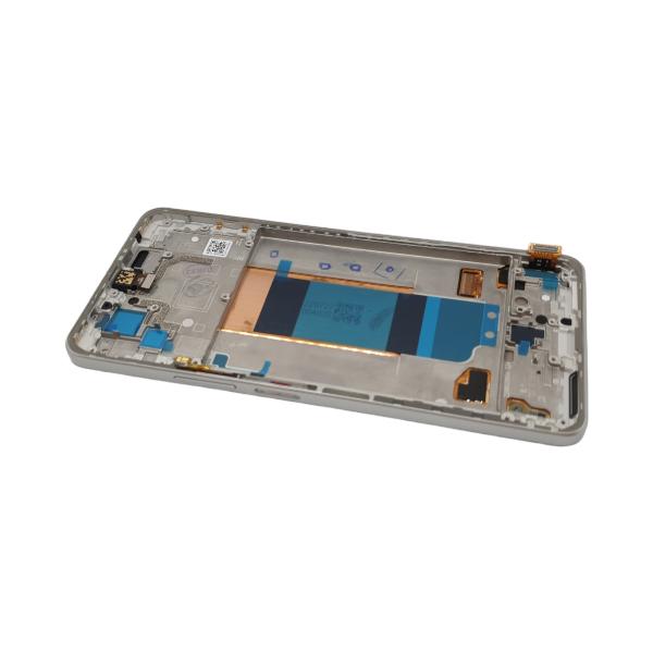 Pantalla Completa con Marco para Xiaomi Poco F4 22021211RG - Plata - Calidad Premium