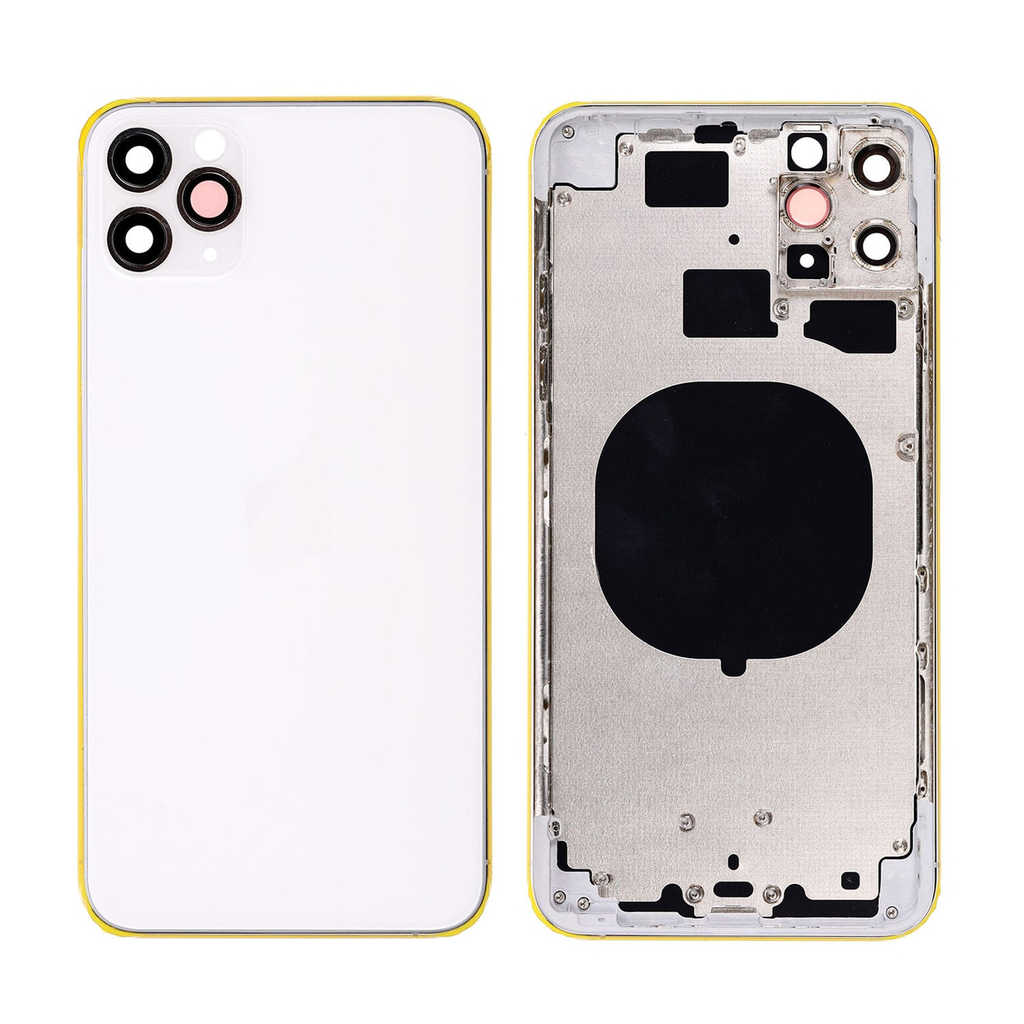 Replacement iPhone 11 Pro MAX Back Cover with Frame - Silver