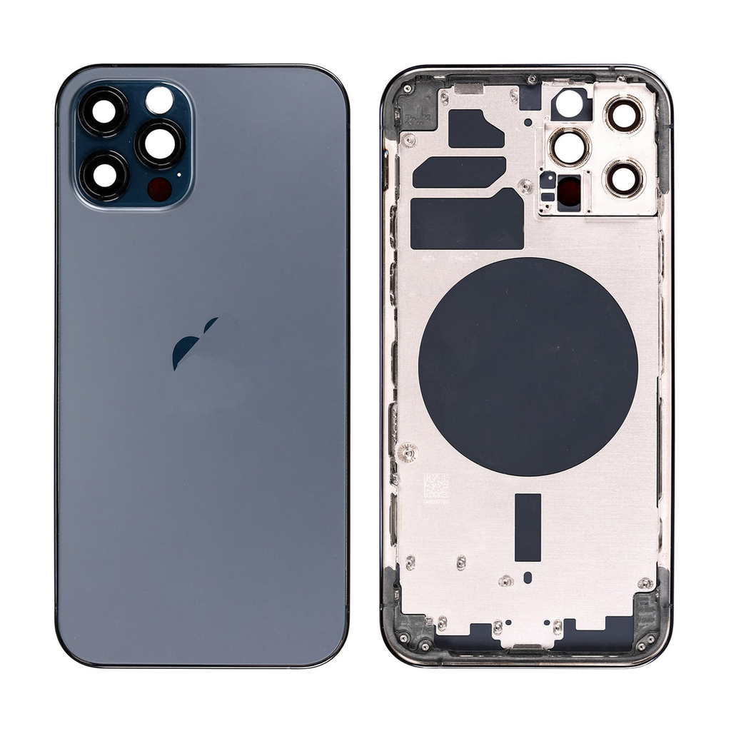 Replacement Back Cover for iPhone 12 Pro with Frame - Pacific Blue