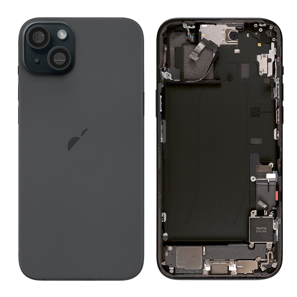 Full Back Cover Replacement for iPhone 15 Plus - Black