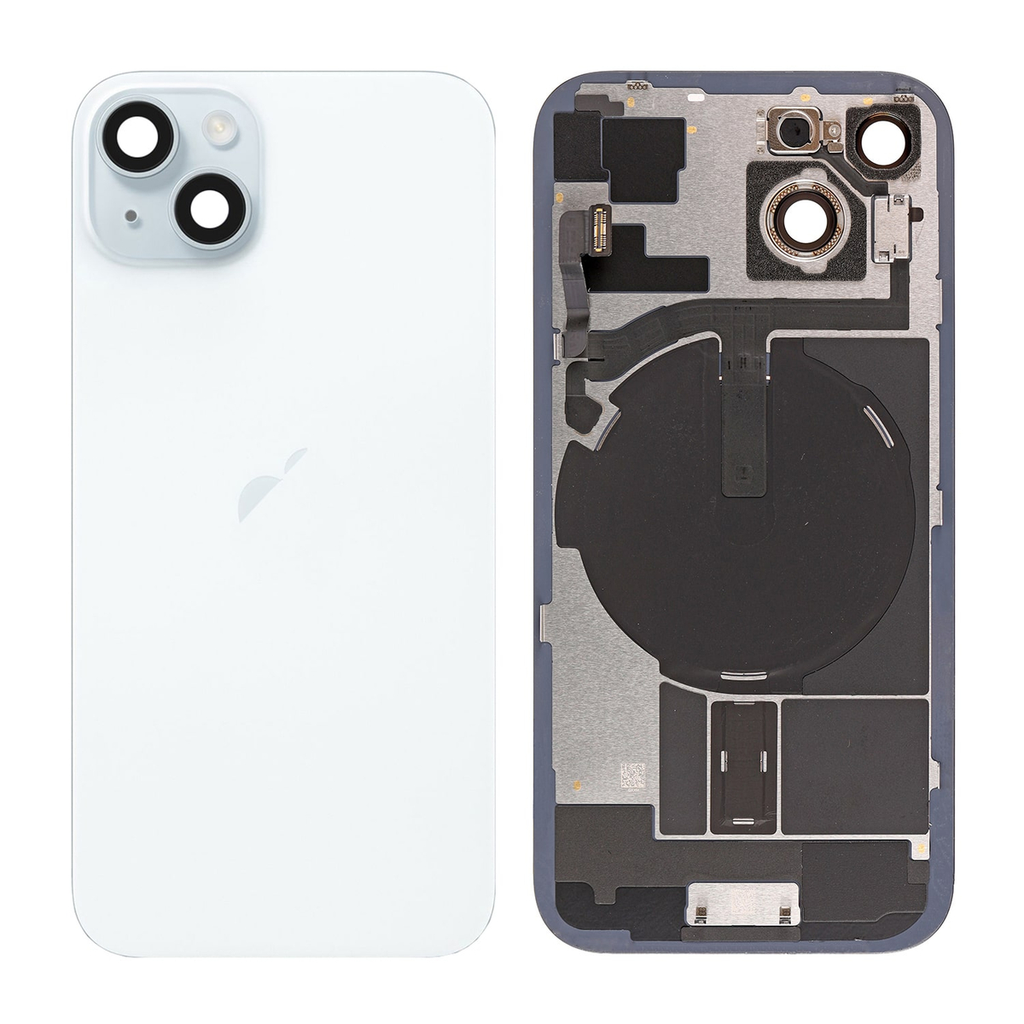 Replacement Back Glass for iPhone 15 with Frame - Blue