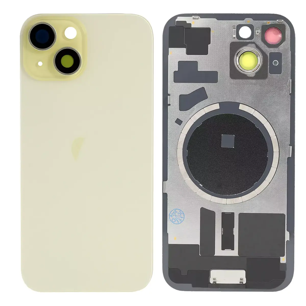 Replacement Back Glass for iPhone 15 with Magsafe Magnet - Yellow