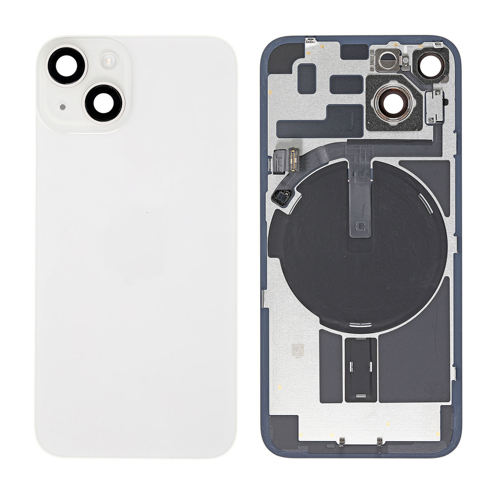 Replacement Back Glass for iPhone 14 with Frame - Starlight