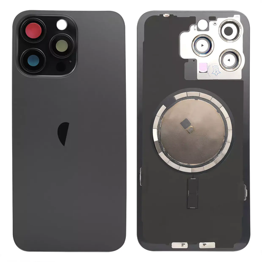 Replacement Back Glass for iPhone 15 Pro Max with Magsafe Magnet - Black Titanium