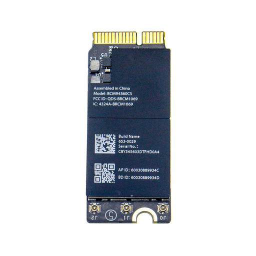 Tarjeta de Red Inalámbrica AirPort #BCM94360CS para MacBook Pro Retina A1502 A1398 (Finales de 2013, Mediados de 2014)