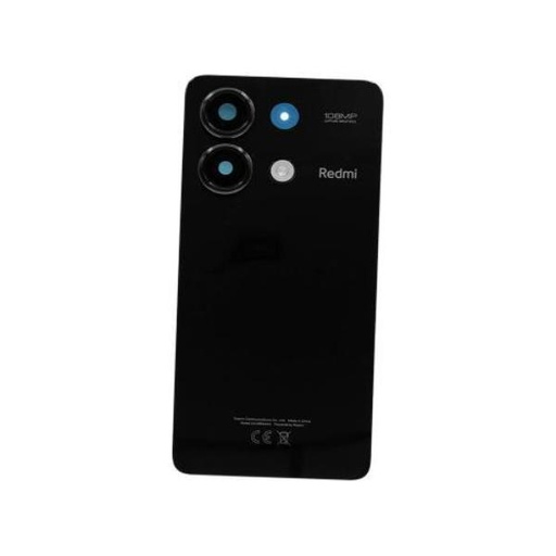 Back Battery Cover Service Pack for Xiaomi Redmi Note 13 4G 23129RAA4G - With Lens - Black
