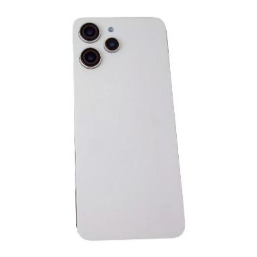 Back Battery Cover for Xiaomi Redmi 12 4G - Silver - With Lens
