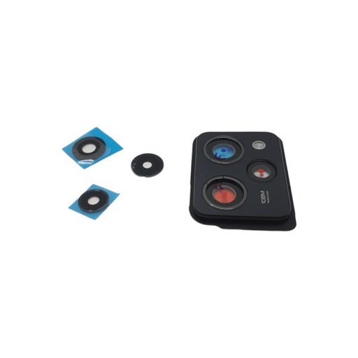 Rear Camera Trim and Lens for Xiaomi Poco X5 Pro 22101320G - Black