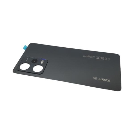 Back Battery Cover Service Pack for Xiaomi Redmi Note 12 Pro 5G 22101316C - With Trim - Black