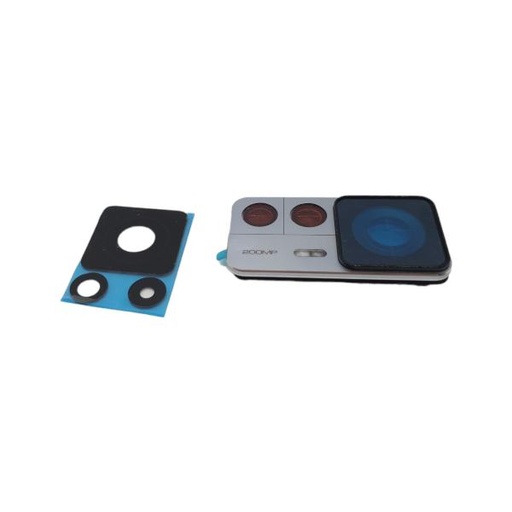 Embellecedor y Lente de Camara Trasera para Xiaomi 12T Pro 22081212UG - Plata
