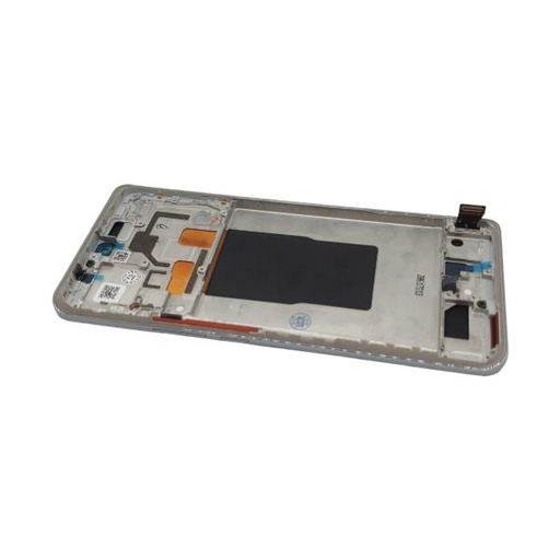 Full Screen with Frame Xiaomi 12T, 12T Pro - White Silver - Incell Quality