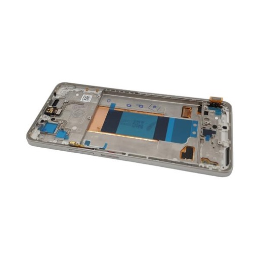 Full Screen with Frame for Xiaomi Poco F4 22021211RG - Silver - Premium Quality