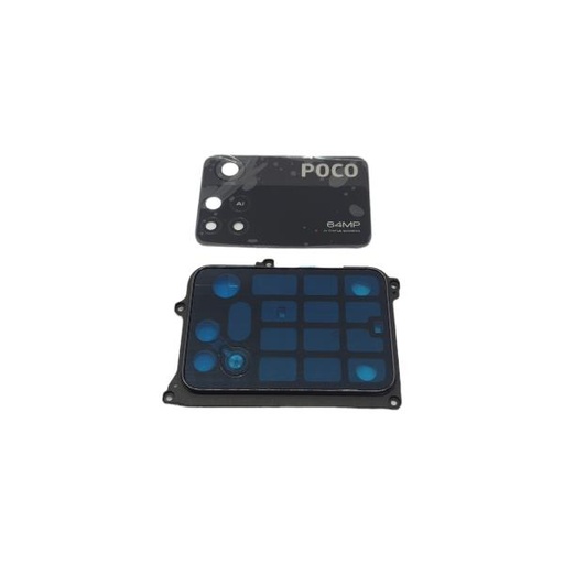 Rear Camera Trim and Lens for Xiaomi Poco M4 Pro 4G MZB0B5VIN - Black