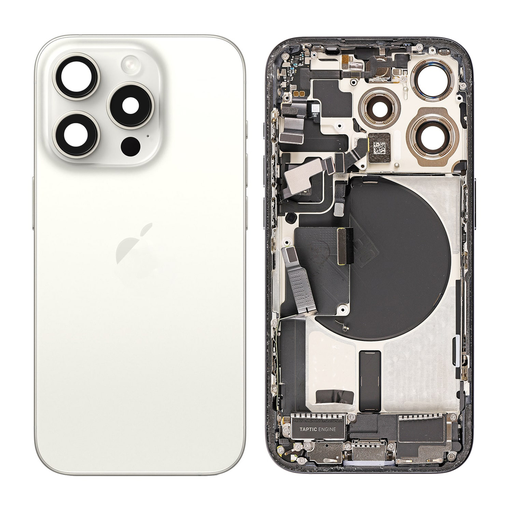 Repuesto de Pantalla Trasera para iPhone 15 Pro - Ensamblaje Completo - Titanio Blanco