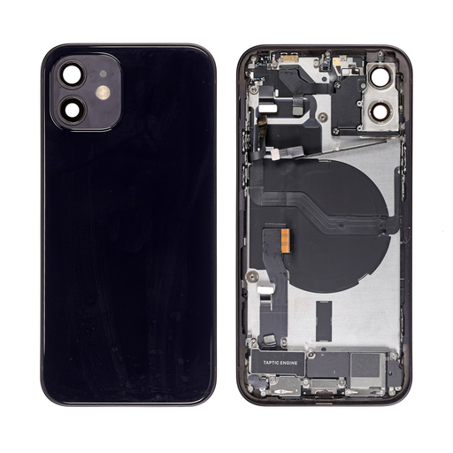 Replacement for iPhone 12 Back Cover - Complete Assembly - Black