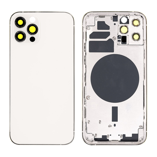 Replacement Back Cover for iPhone 12 Pro with Frame - Silver