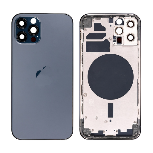 Replacement Back Cover for iPhone 12 Pro with Frame - Pacific Blue