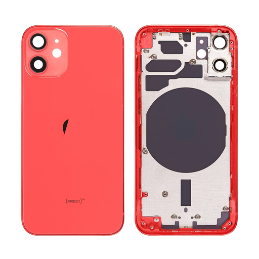 Replacement iPhone 12 Mini Back Cover with Frame - Red