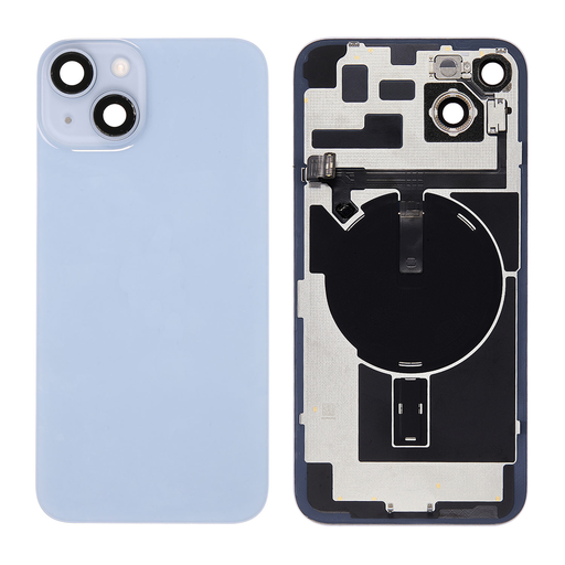 Cristal Trasero de Repuesto para iPhone 14 Plus con Marco - Azul