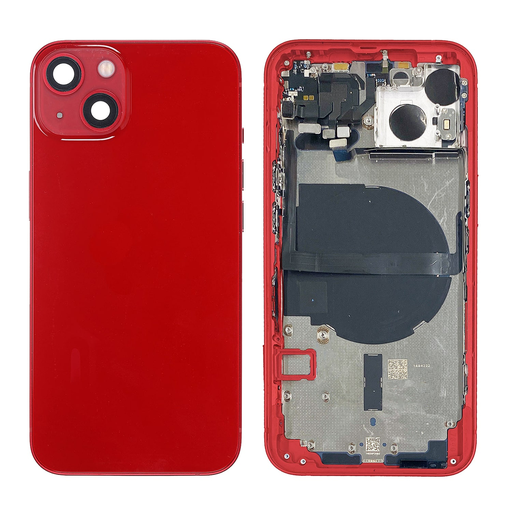 Repuesto de Carcasa Trasera para iPhone 13 con Marco - Rojo