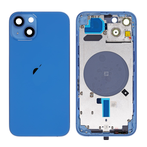 Replacement Back Cover for iPhone 13 Mini with Frame - Blue