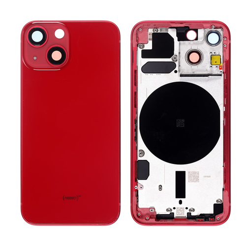 Replacement Back Cover iPhone 13 Mini with Frame - Red
