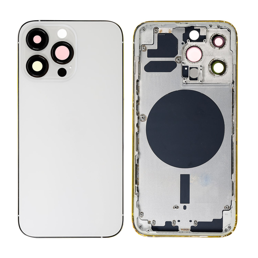 Replacement Back Cover for iPhone 13 Pro with Frame - Silver