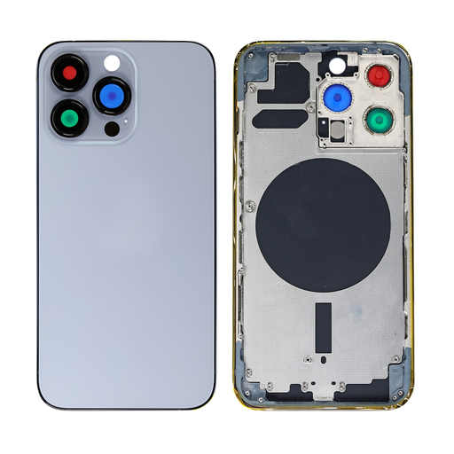 Replacement iPhone 13 Pro Back Cover with Frame - Sierra Blue