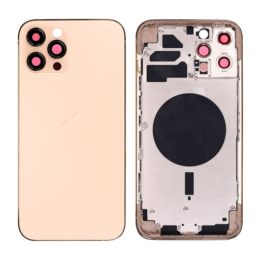 Replacement Back Cover iPhone 12 Pro Max with Frame - Gold