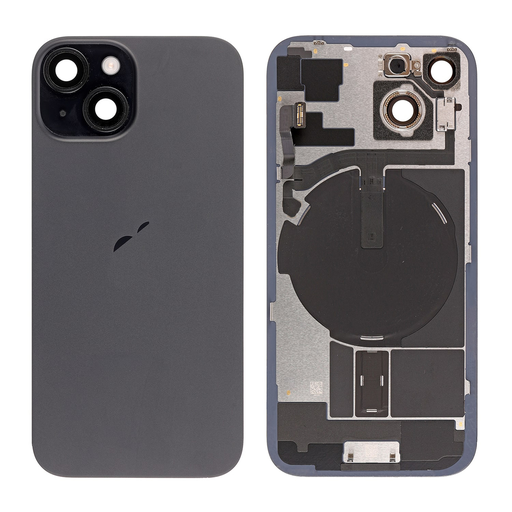 Replacement Back Glass for iPhone 15 with Frame - Black