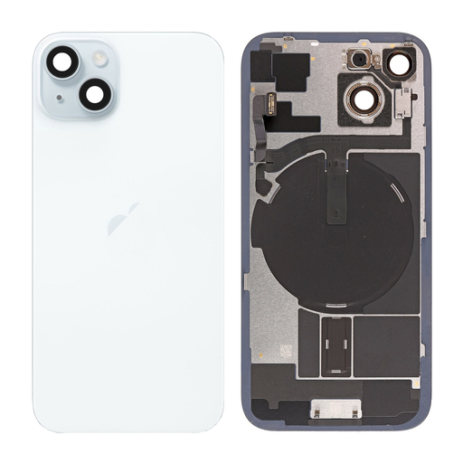 Replacement Back Glass for iPhone 15 with Frame - Blue