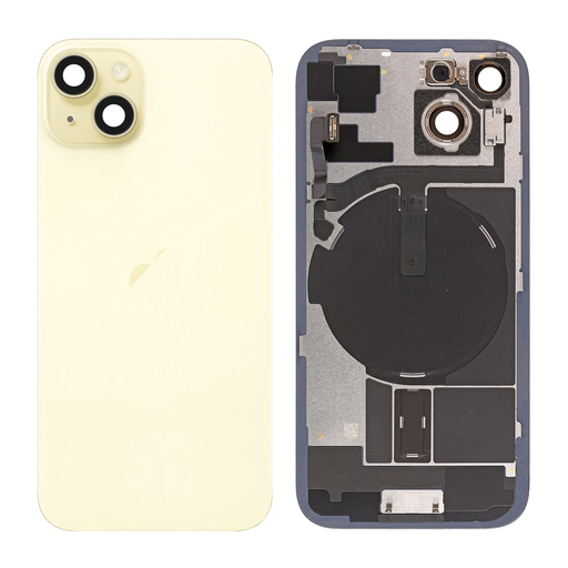 Replacement Back Glass for iPhone 15 with Frame - Yellow