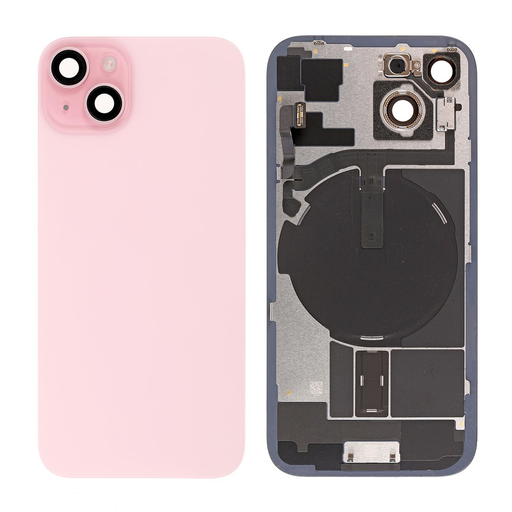 Replacement Back Glass for iPhone 15 with Frame - Pink