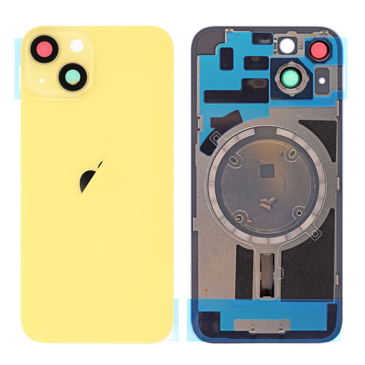 Replacement Back Glass for iPhone 14 with Magsafe Magnet - Yellow