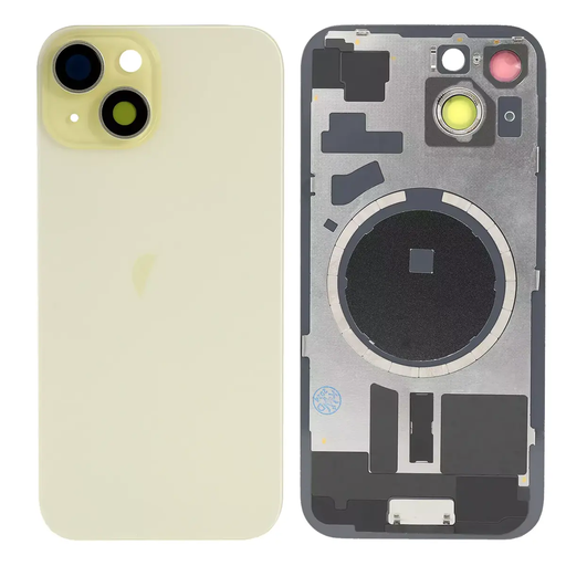 Replacement Back Glass for iPhone 15 with Magsafe Magnet - Yellow