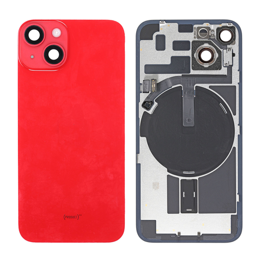 Replacement Back Glass for iPhone 14 with Frame - Red