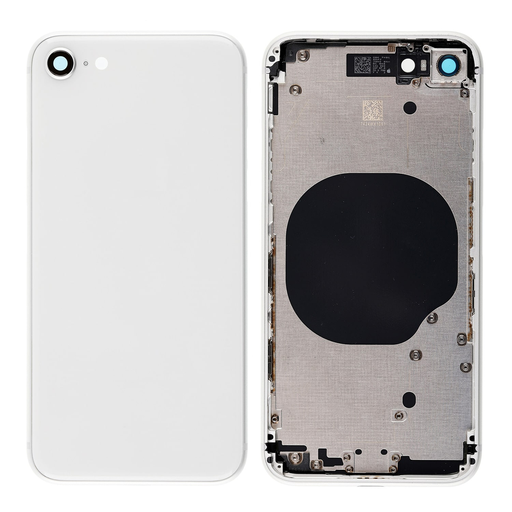 Replacement Back Cover for iPhone SE 2nd Generation with Frame - Silver